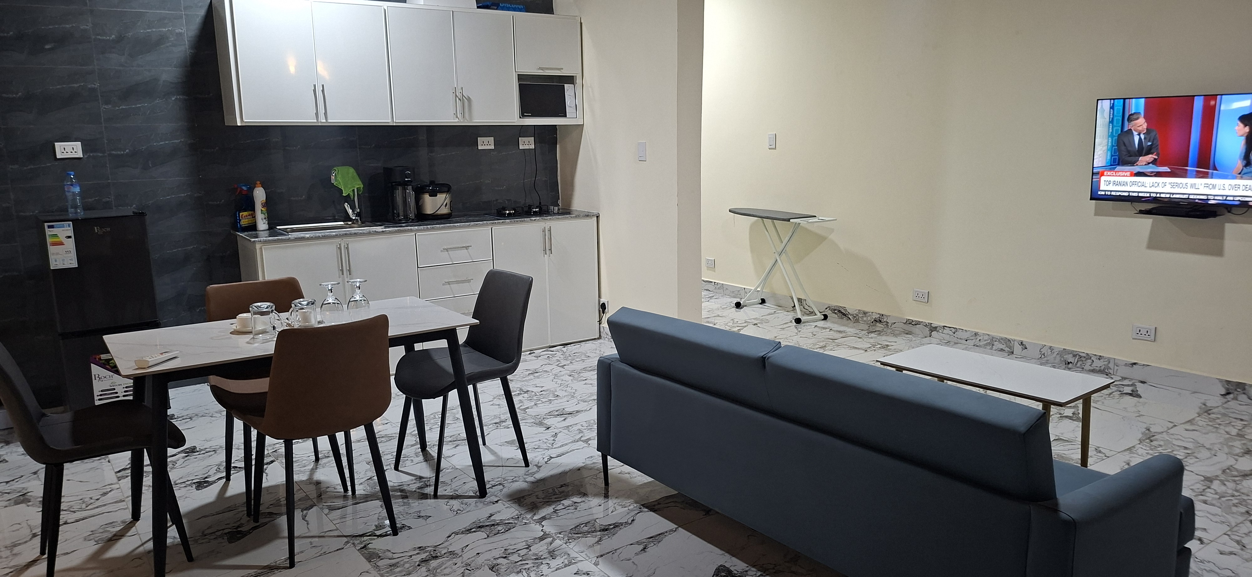 Inside the apartment at TEE Guest House